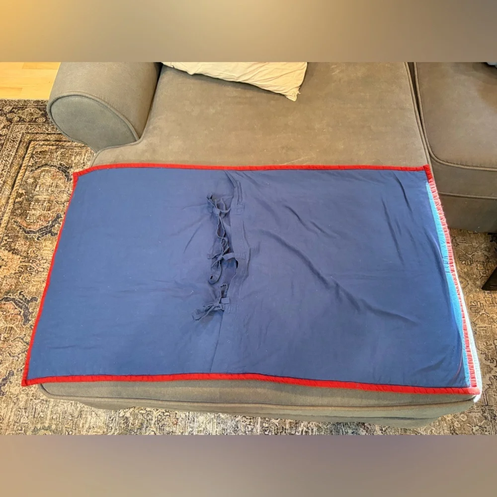 The Company Store Quilted Blue & Red Sham Covers Square & Rectangle